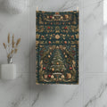 William Morris Christmas Tree Hand Towel: Vintage Style Holiday Tea Towel