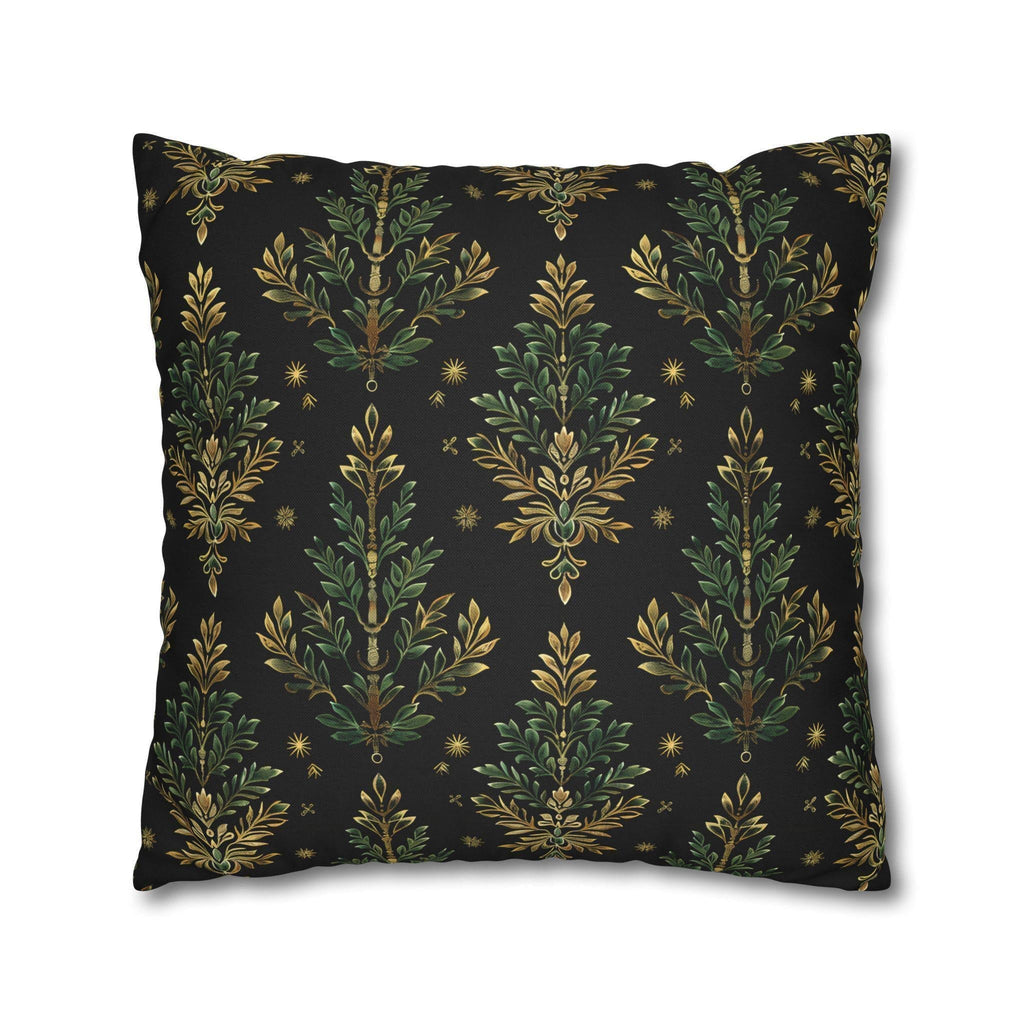 William Morris Christmas Tree Pillow Cover: Gold Botanical Holiday Decor