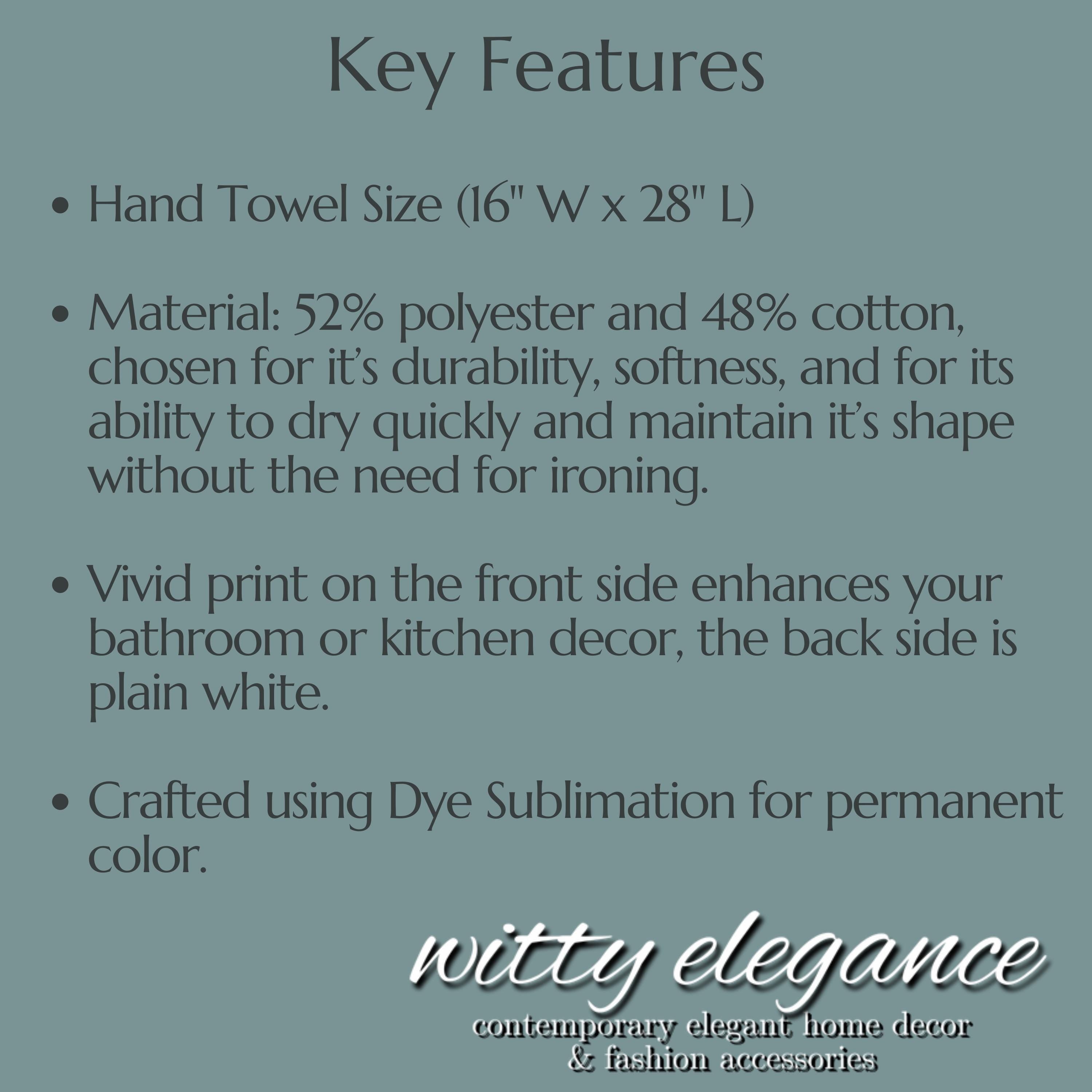 William Morris Inspired Fall Botanical Hand Towel: Sage Mint, Wine, Wheat