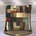 Geometric Abstract Pillowcase: Earthy Muted Tones, Modern Rustic Decor, Hand-painted Effect
