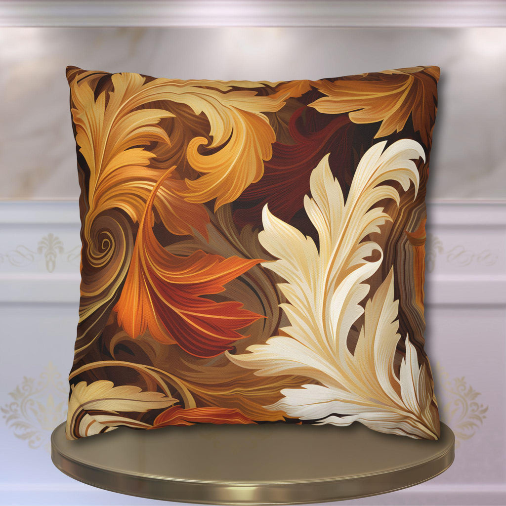 Autumn Leaves Swirling Fall Throw Pillow Cover: Cozy Home Decor for Seasonal Comfort