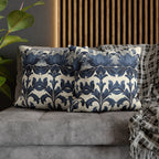 Blue Floral Throw Pillow Cover: French Country Farmhouse Decor