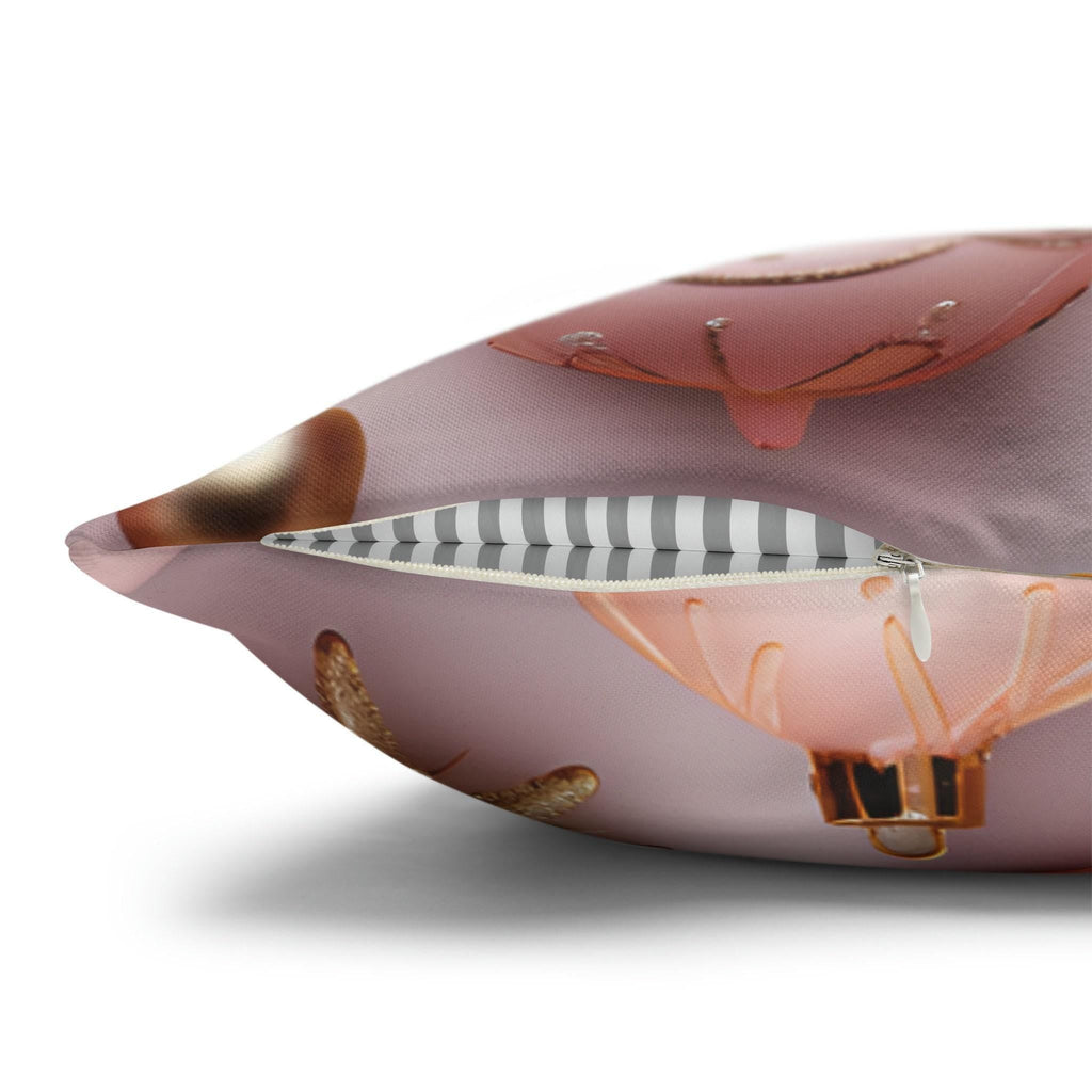 Pastel Holiday Ornaments Pillow Cover: Shimmer & Pink Pattern for Festive Elegance