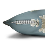 Elegant Chinoiserie Pillowcase: Blue-Teal Gradient Cherry Blossom Design for Home Decor
