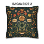 William Morris Throw Pillow Cover - Muted Coral and Leafy Green Florals