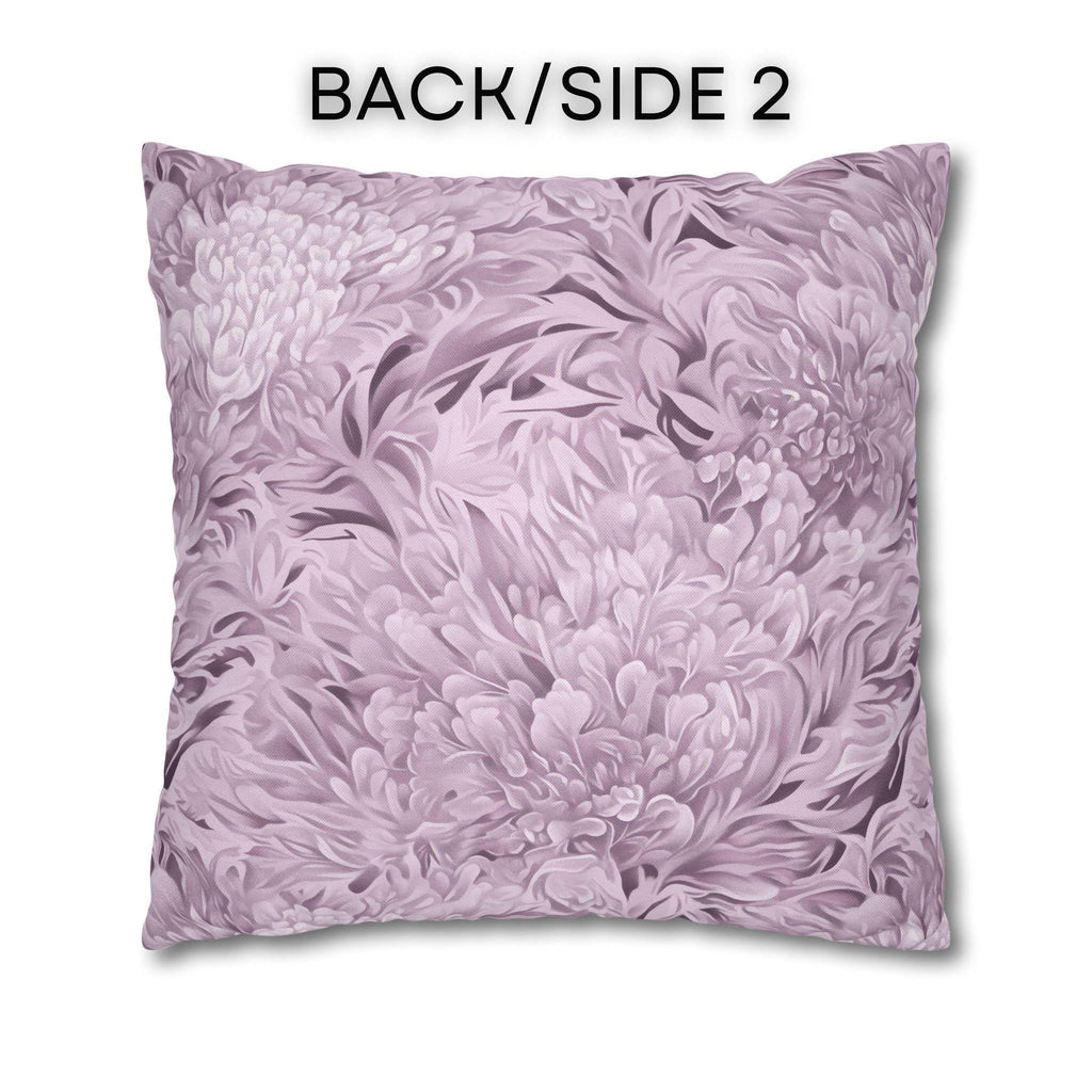 William Morris Inspired Pillow Cover: Modern Lavender Marigold Botanical, Zoomed-In Pattern