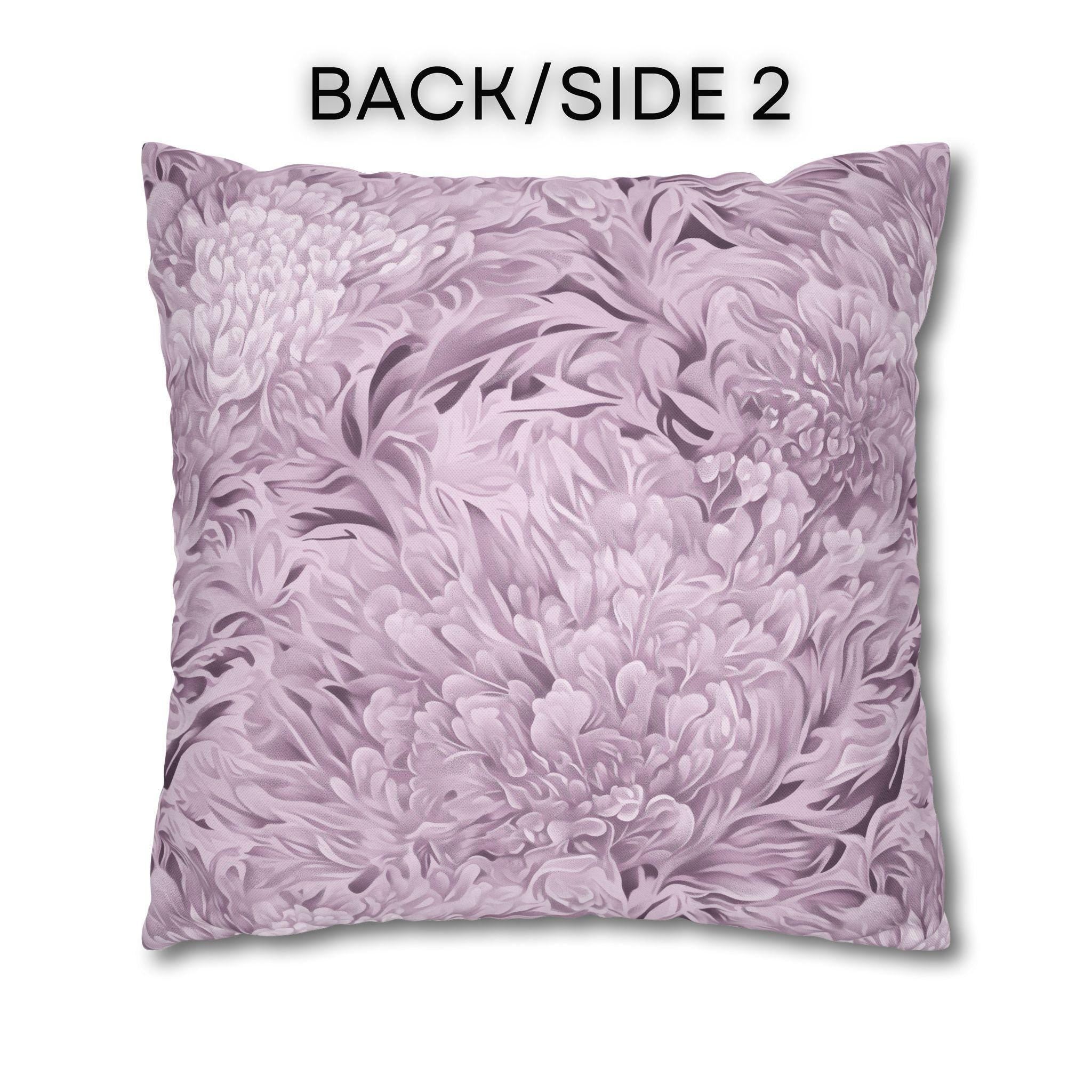 William Morris Inspired Pillow Cover: Modern Lavender Marigold Botanical, Zoomed-In Pattern