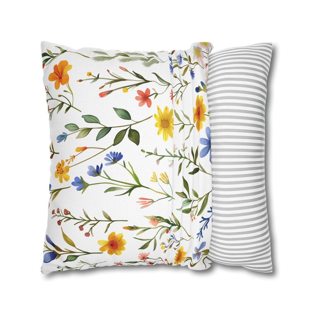 Wildflower Meadow Pillow Cover: Vibrant Floral Accent Cushion