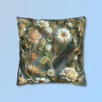 William Morris Pillow Cover | Green Conure, Floral Bird Art