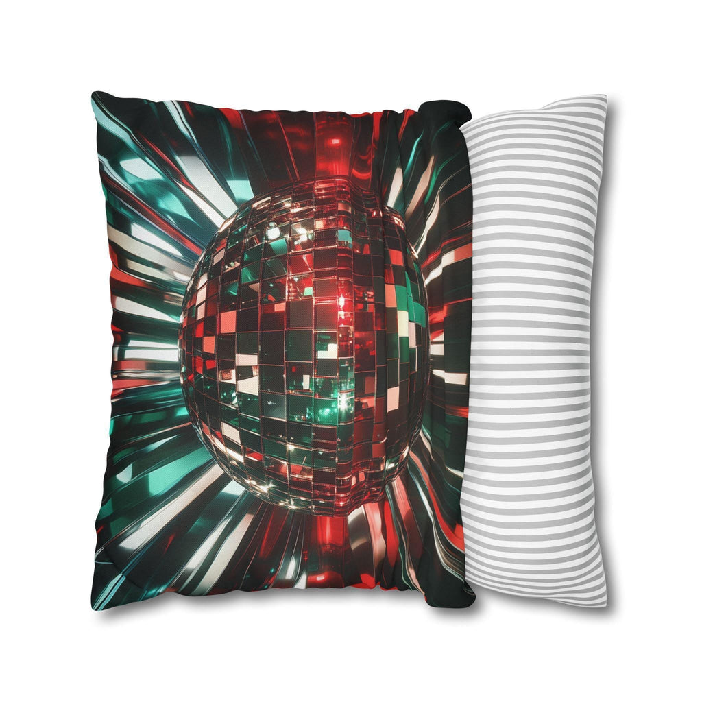 Retro Disco Ball Pillow Cover, Vibrant New Year's Eve Decor