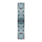 Winter Wonderland Table Runner Blue Aqua & Red Christmas Dining Holiday Centerpiece Festive Design