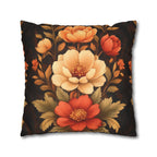 Peony Pillow Cover: Autumn Floral in Warm Rustic Colors