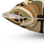 Geometric Earth Tone Throw Pillow: Modern Abstract Decor