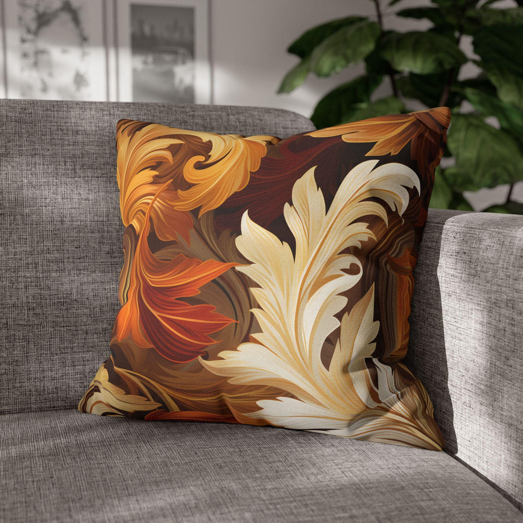 Autumn Leaves Swirling Fall Throw Pillow Cover: Cozy Home Decor for Seasonal Comfort