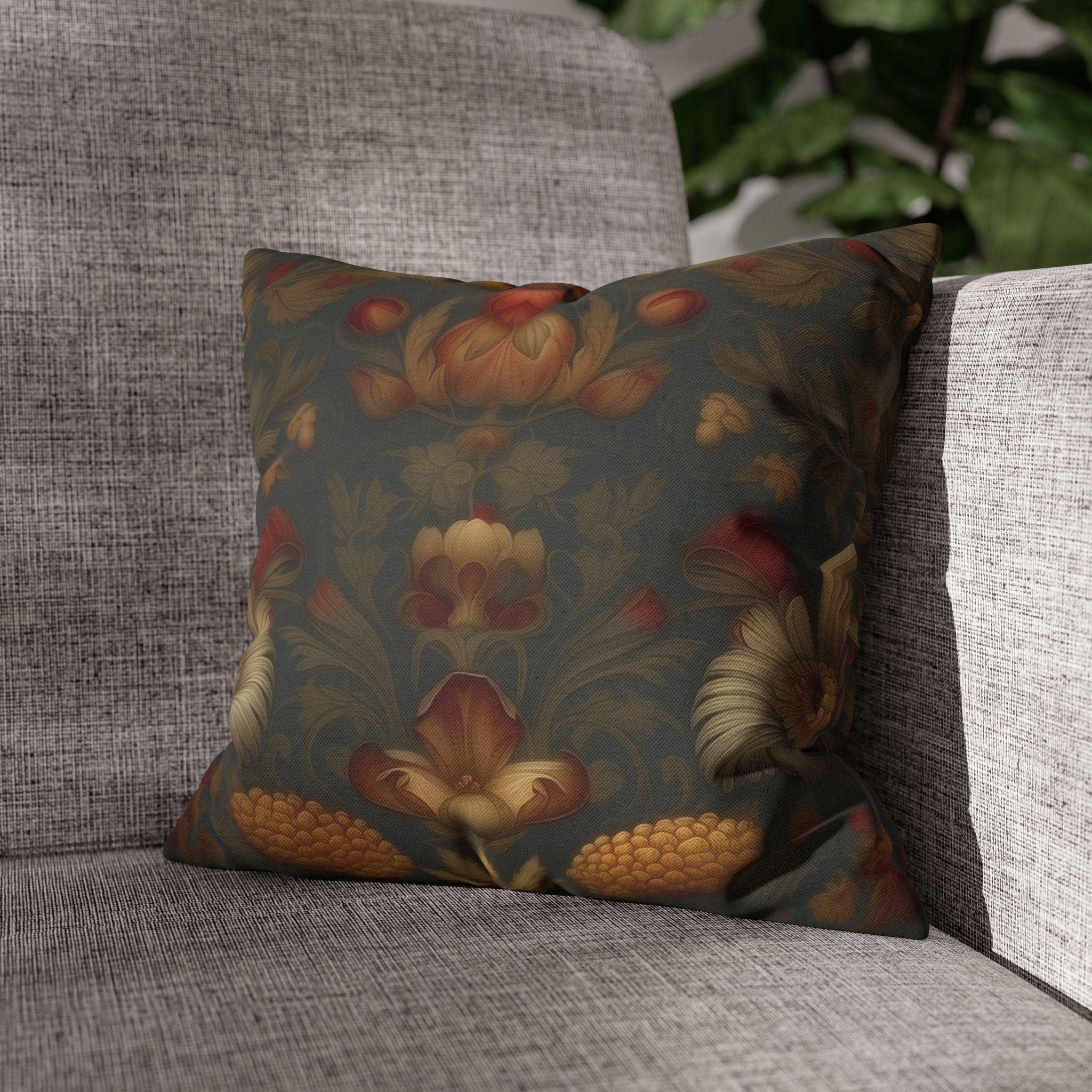 William Morris Autumn Floral Tapestry Pillow Cover: Vintage-Inspired Fall Home Accent
