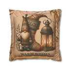 Rustic Christmas Pillow Cover: Cozy Gnome & Stocking Design for Holiday Home Decor