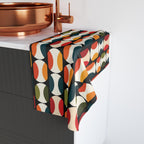 Bauhaus Hand Towel: Retro Mid Century Modern Bold Geometric Design