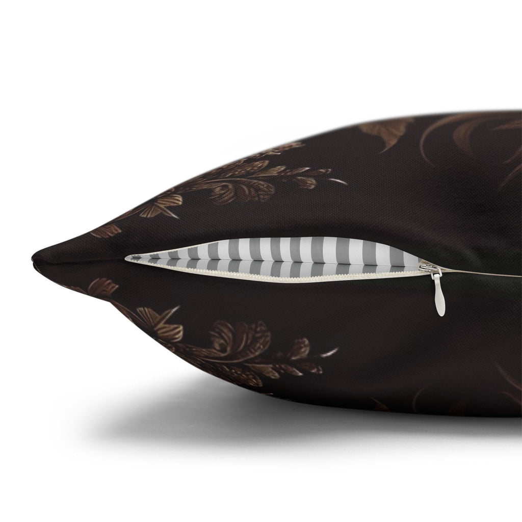 Sophisticated Burgundy & Gold Poinsettia Christmas Pillow Cover | Elegant Holiday Decor