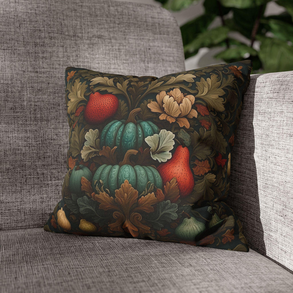 William Morris Inspired Pumpkin Pillow Cover: Art Nouveau Fall Decor