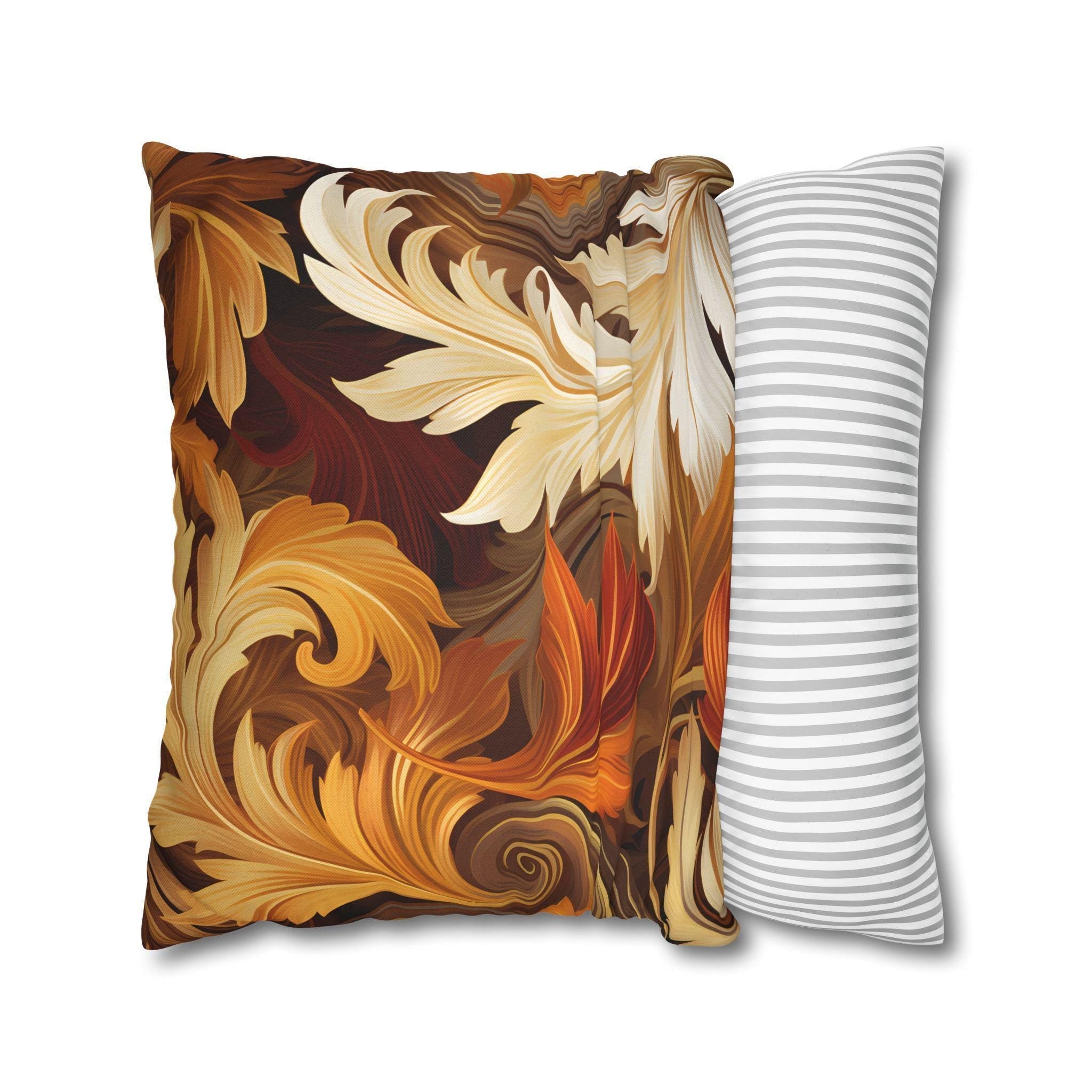 Autumn Leaves Swirling Fall Throw Pillow Cover: Cozy Home Decor for Seasonal Comfort
