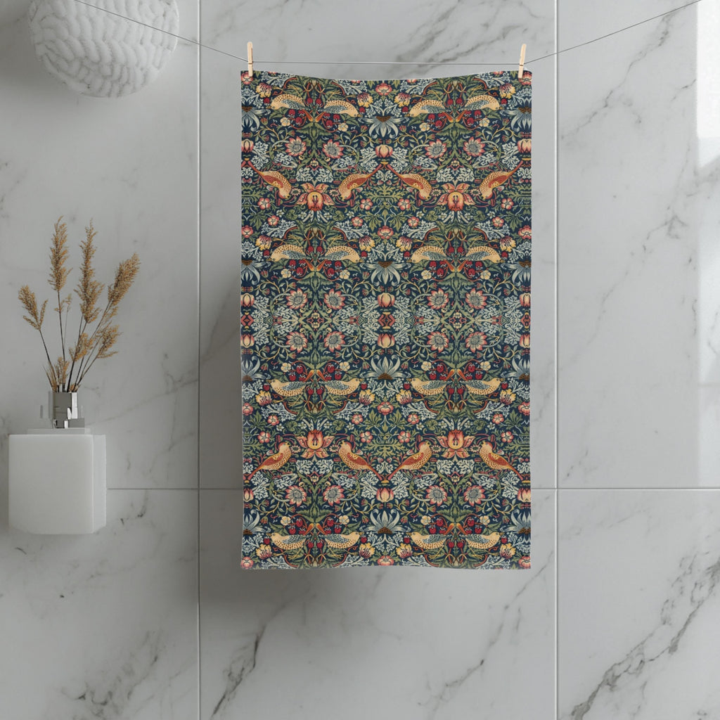 Strawberry Thief Heritage Hand Towel: William Morris Classic Reimagined
