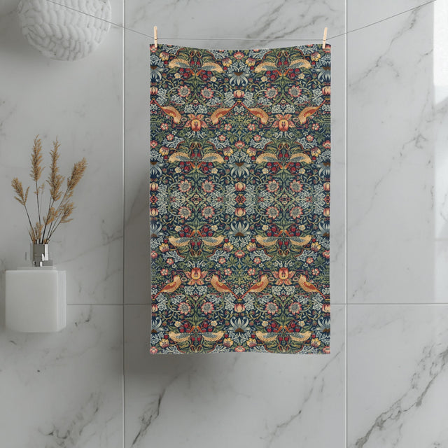 Strawberry Thief Heritage Hand Towel: William Morris Classic Reimagined