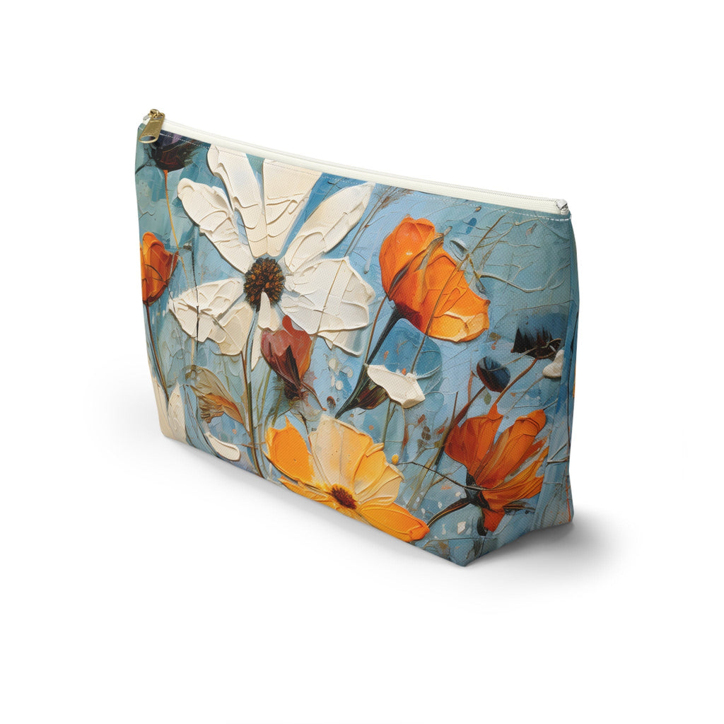 Wildflower Accessory Pouch: Vintage Style Polyester T-Bottom