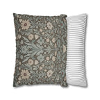 William Morris Inspired Botanical Pillow Cover: Soft Sage, Taupe, Blush Floral Print Accent Case