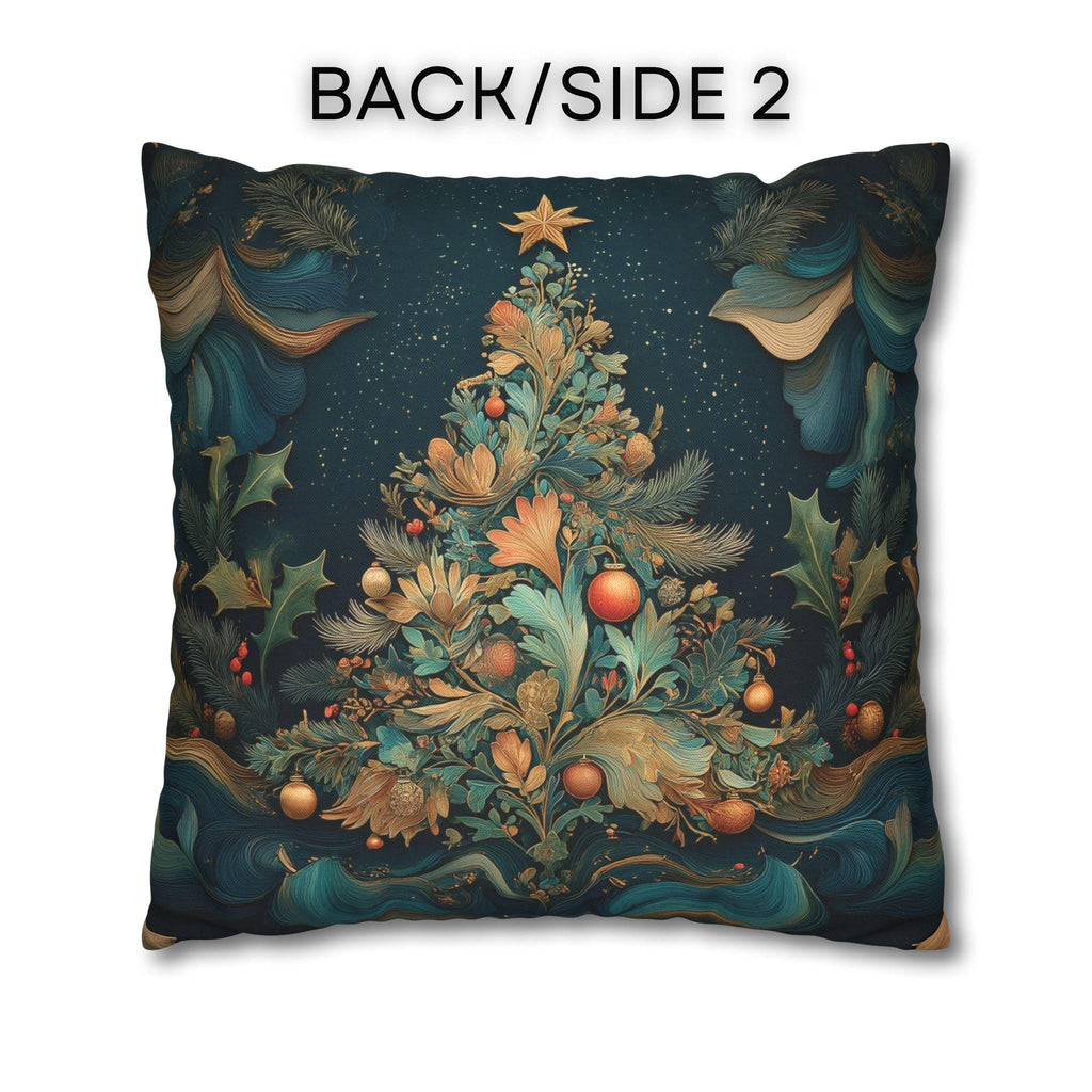 William Morris Inspired Pillow Cover: Antique Tapestry Style Christmas Holiday Decor