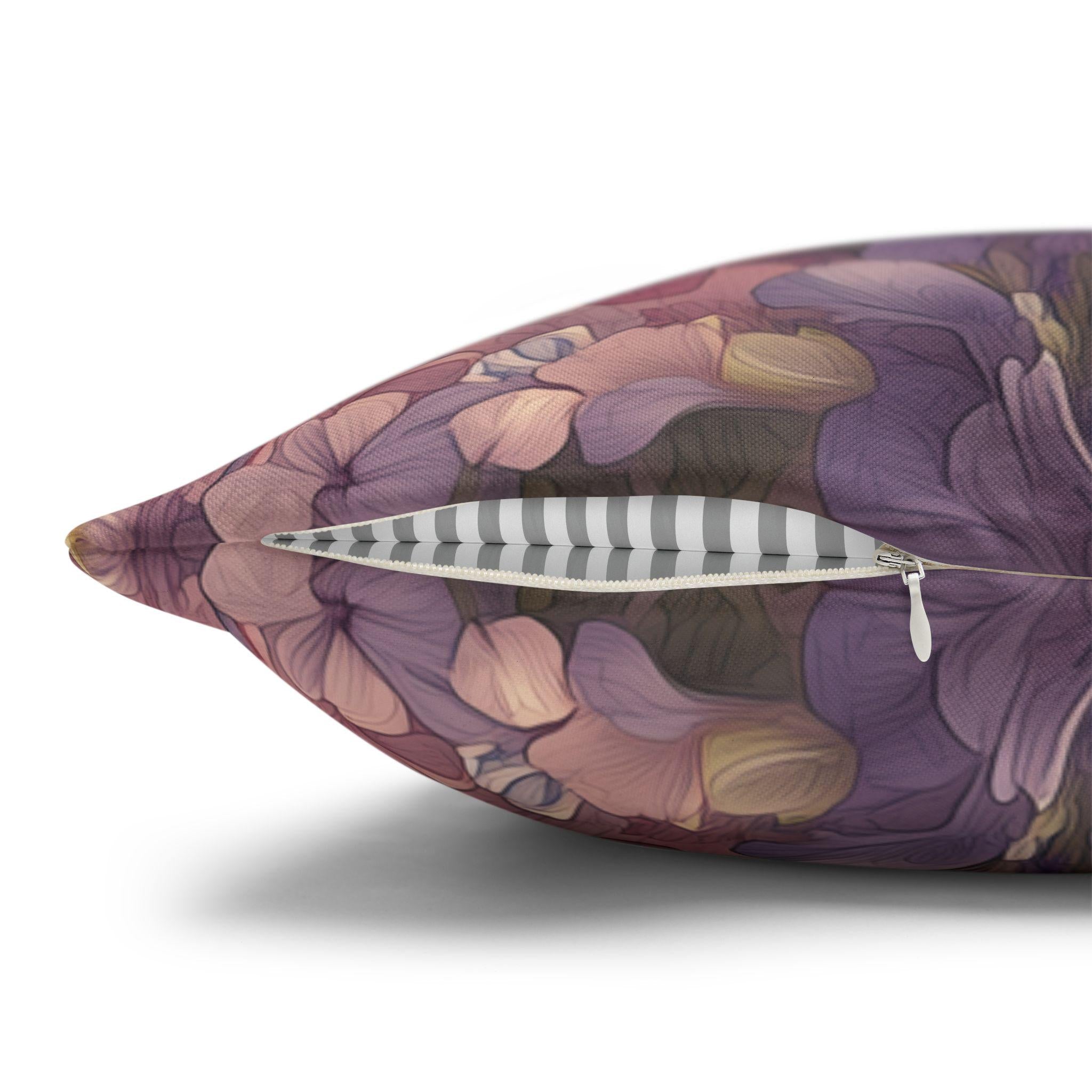 Vintage Style Blush Hummingbird Pillow Cover: William Morris Pink Botanical Floral Cushion Accent