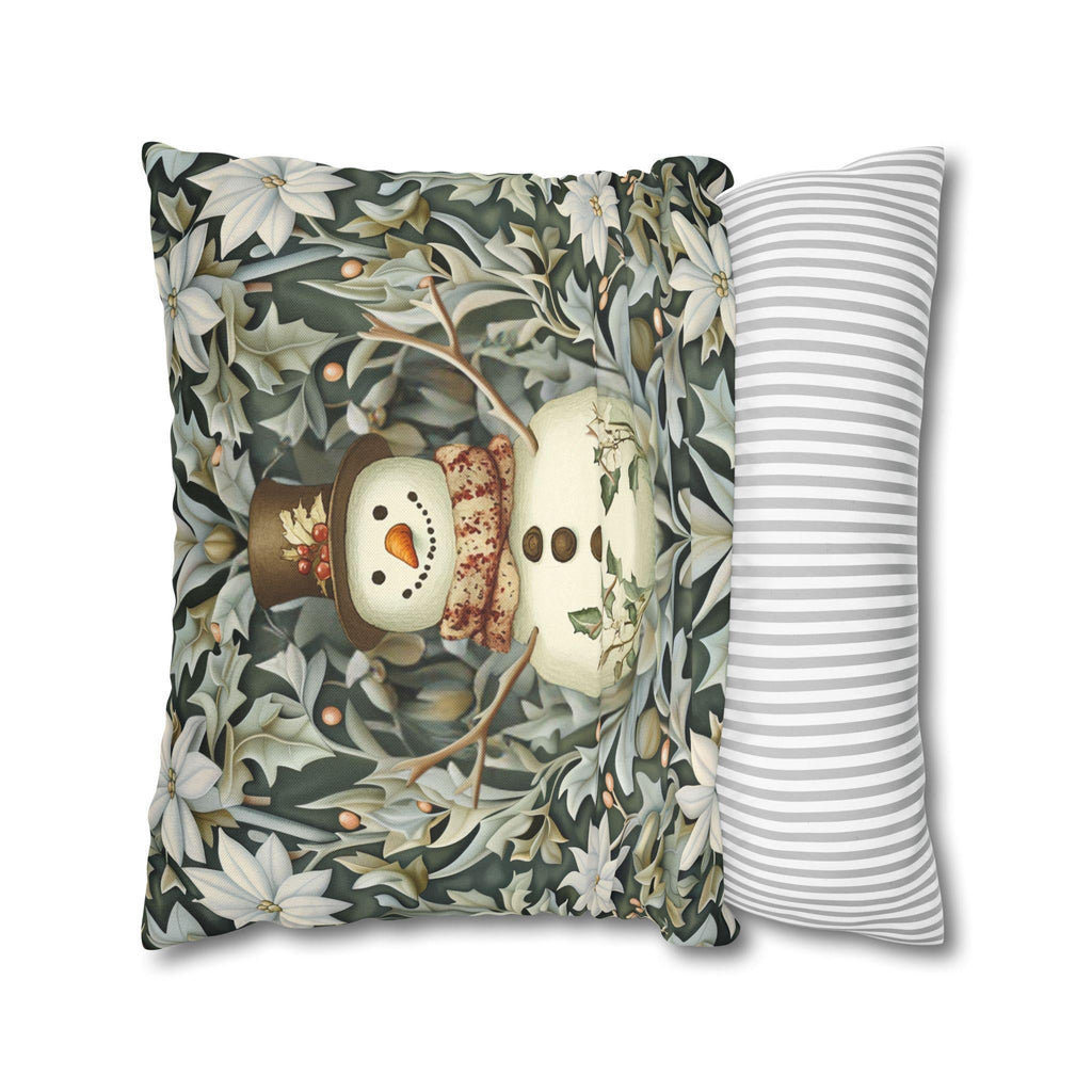 William Morris Snowman Pillow Cover: Holiday Home Decor