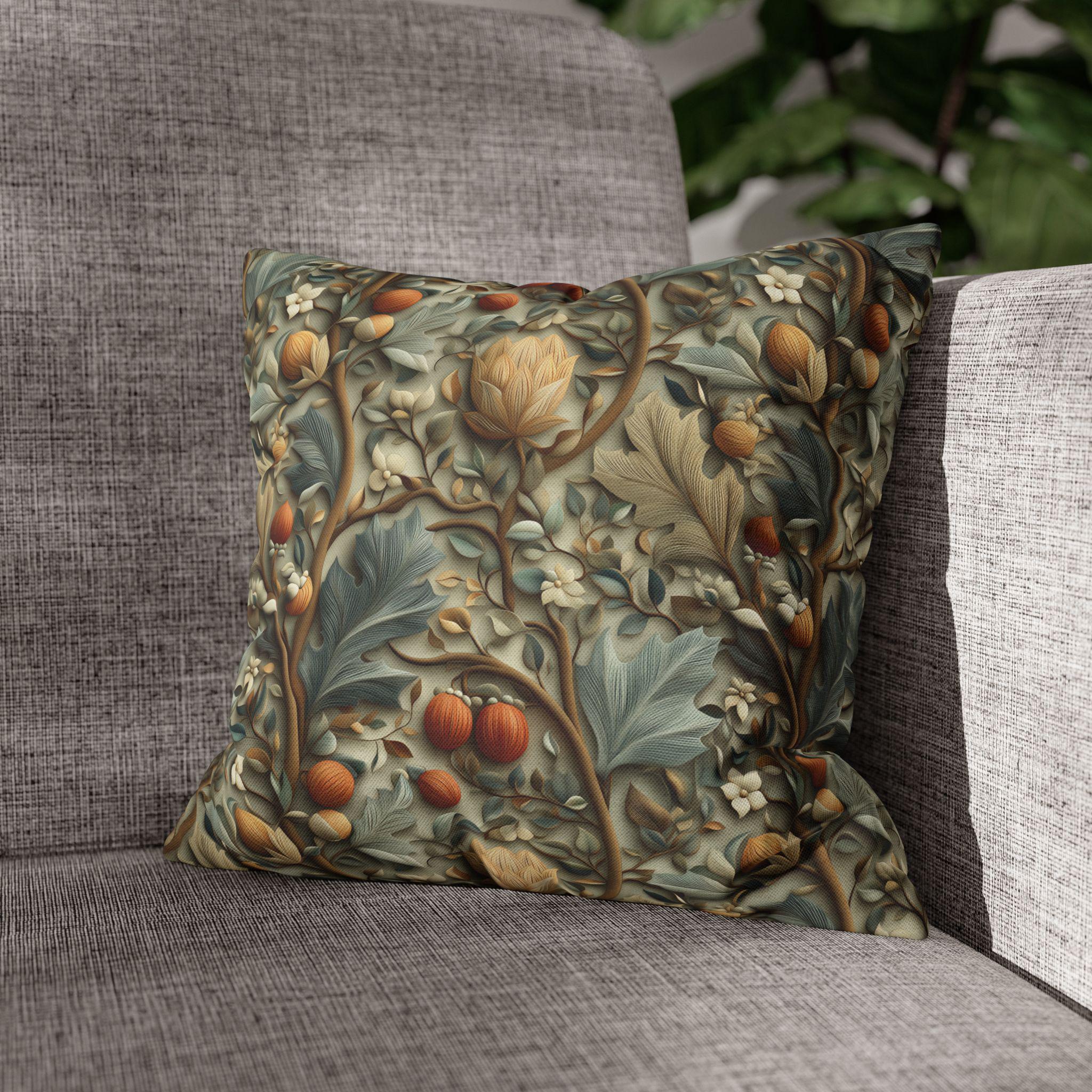 William Morris Autumn Vines Pillow Cover: Botanical Tapestry Fall Decor