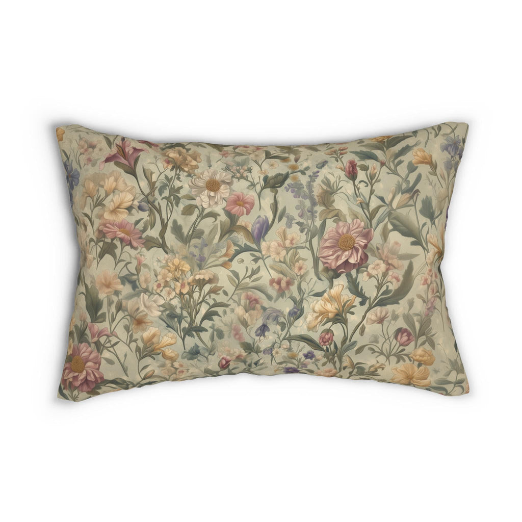 William Morris Inspired Botanical Tapestry Lumbar Pillow: Vintage Style Arts & Crafts Floral