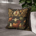 William Morris Inspired Fall Pillow Cover: Autumn Harvest Tapestry, Pumpkin, Pear & Gold