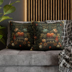 William Morris Inspired Fall Pillow Cover: Sage, Brown & Gold Vintage Style Tapestry