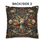 William Morris Deer Christmas Pillow Cover: Woodland Holiday Accent