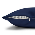 Royal Coat of Arms Pillowcase - Regal Golden Emblem on Royal Blue , Elegant Luxury Decor