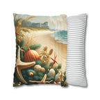 Coastal Christmas Pillow Cover, Starfish & Seashells (Multiple Sizes)