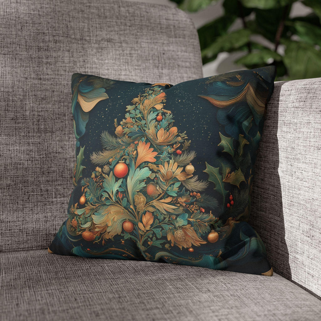 William Morris Inspired Pillow Cover: Antique Tapestry Style Christmas Holiday Decor