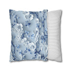 Elegant Blue & White Chinoiserie Cherry Blossom Pillow Cover | Asian-Inspired Floral Home Decor