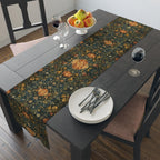 William Morris Botanical Table Runner: Golden Ochre Floral Tapestry