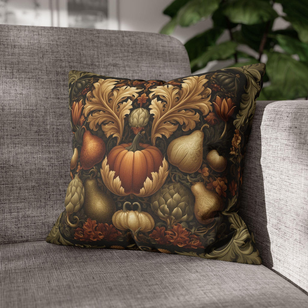 William Morris Inspired Pillow Cover: Vintage Style Autumn Harvest Tapestry