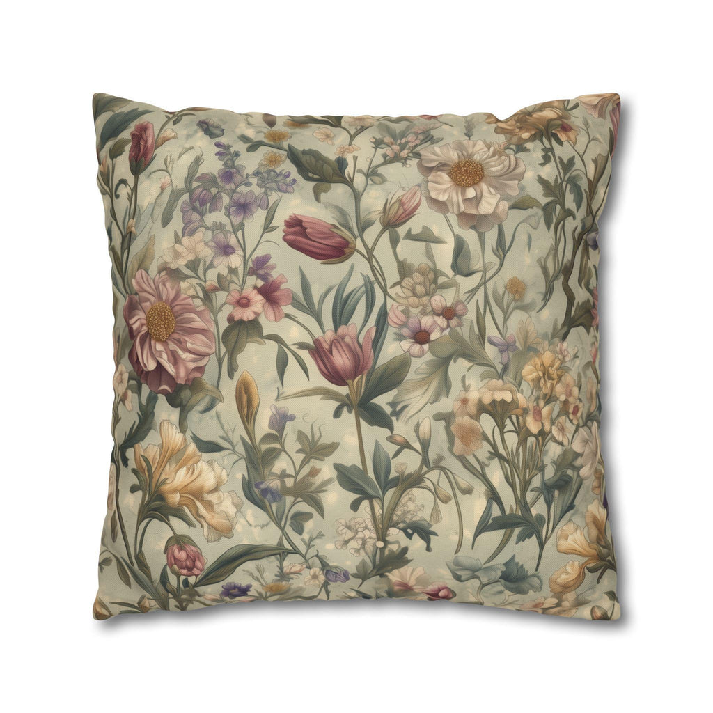 William Morris Inspired Botanical Tapestry Pillowcase: Arts and Crafts Floral Cushion Cover