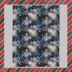 Winter Snowflake Fleece Blanket: Holiday Home Decor Throw