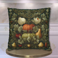 William Morris Botanical Fall Throw Pillow Cover: Green Pumpkin Harvest Tapestry Decor for Fall