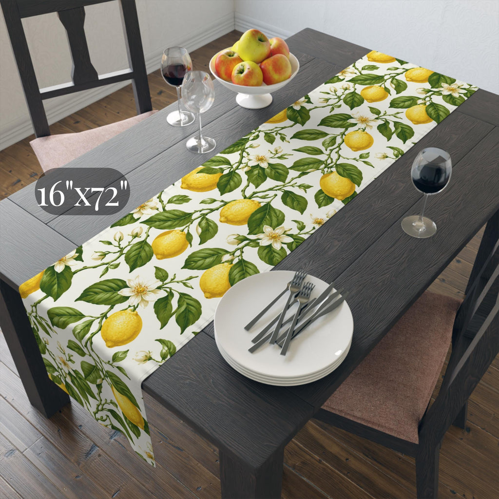 Lemon Table Runner Collection: 7 Citrus and Stripe Variations