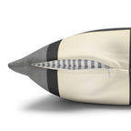 Gray Windowpane Plaid Pillow Cover: Neutral Checkered Contemporary Accent