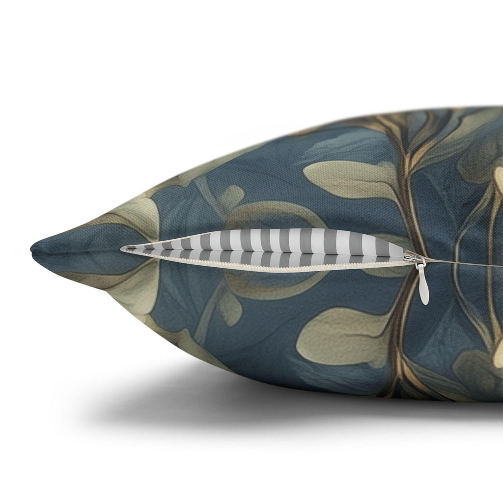 William Morris Inspired Hummingbird Pillow Cover: Vintage Floral Design with Botanical Elegance