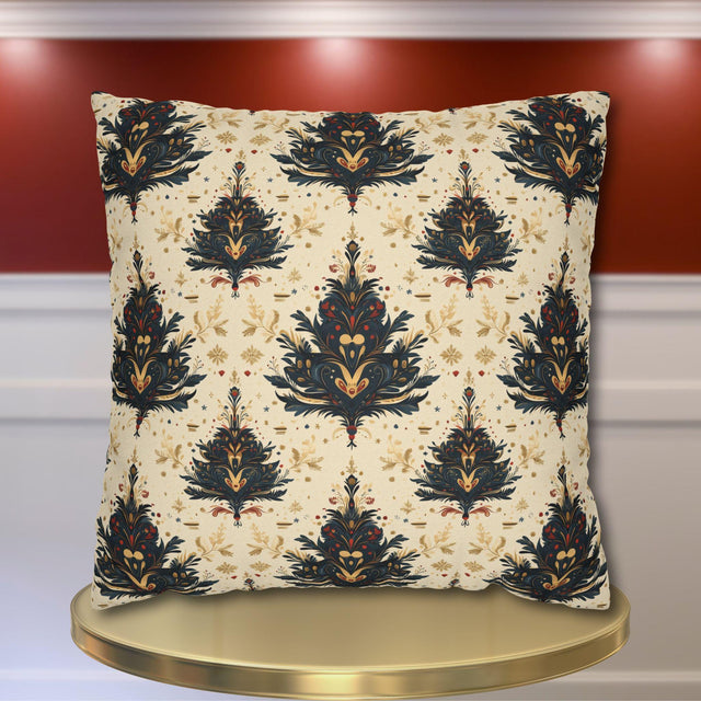 William Morris Christmas Tree Pillow Cover, Vintage Style Holiday Decor