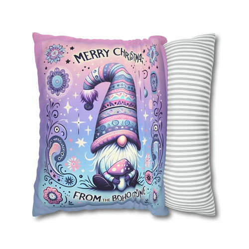 Boho Gnome Pillow Cover, Pastel Holiday Colors (Multiple Sizes)